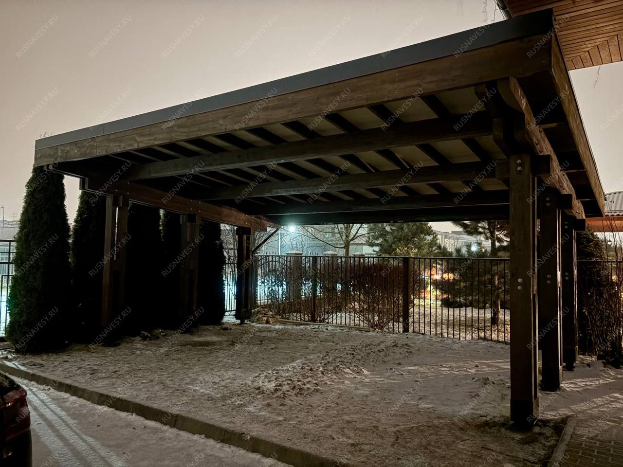 Навес односкатный для двух авто СТАНДАРТ фото 1